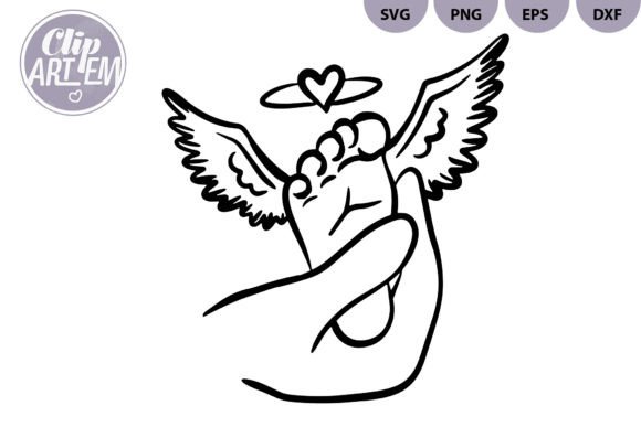 Download Angel Feet Baby Cricut Cutting SVG File - Svg file Collection
