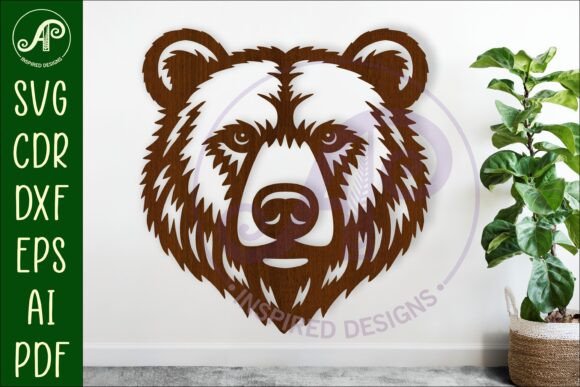 Download Bear Face Wall Art Sign, SVG File. - Svg file Collection