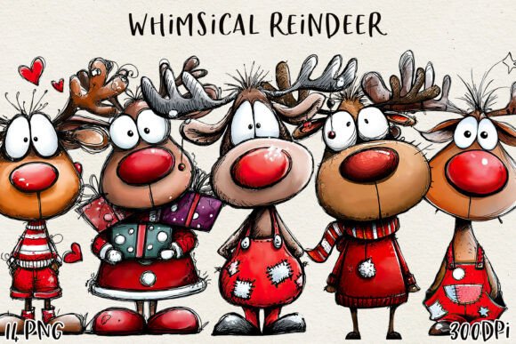 Download Cute Christmas Reindeer Clipart - Deer clipart Collection