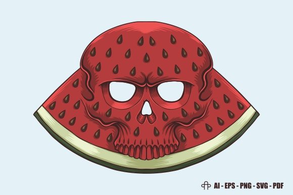 Download Skull Watermelon Vector Illustration - Watermelon vector Collection