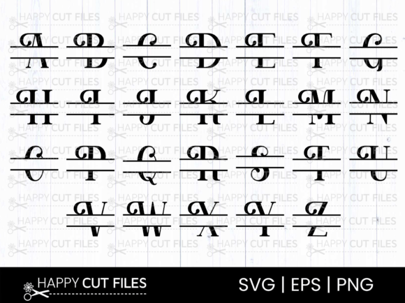 Download Split Svg Monogram Svg Files for Cricut - Svg file Collection