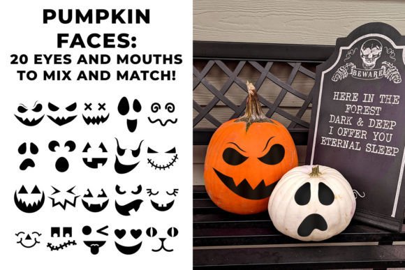 Download Pumpkin Face SVG File Set - Svg file Collection