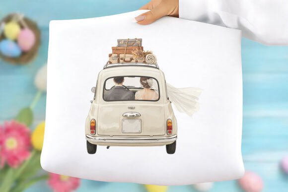 Download Vintage Wedding Car PNG - Premium Resources